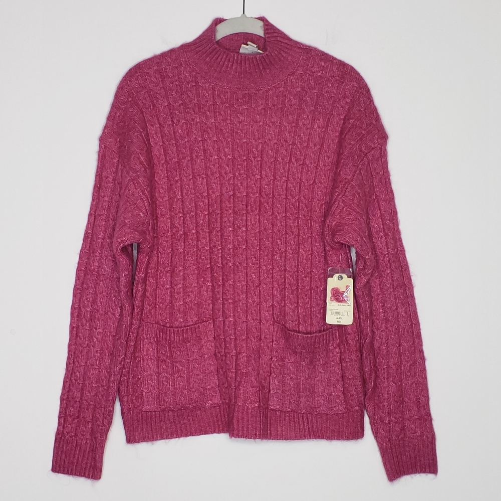 St. Johns Bay Festival Fuchsia Sweater NWT